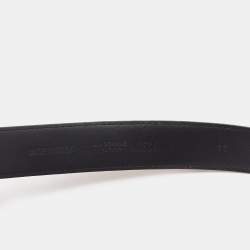 Pre Owned Moschino Orange Nubuck Leather Classic Logo Waist Belt