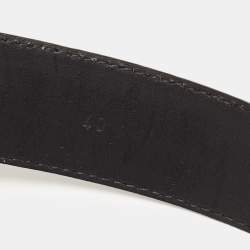 Moschino Black Leather Classic Logo Belt 90CM