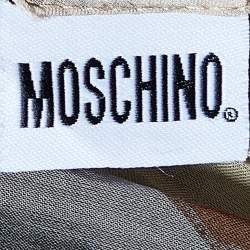 Pre Owned Moschino Brown Floral & Butterfly Printed Silk Stole 
