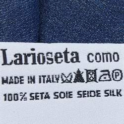 Pre Owned Moschino Navy Blue Coin Printed Silk Scarf