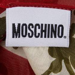 Moschino Multicolor Floral Printed Silk Scarf