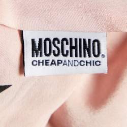 Moschino Pink Lace Printed Silk Triangular Scarf