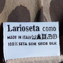 Moschino Brown Animal Print Silk Stole