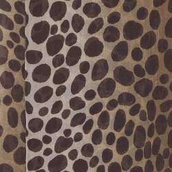 Moschino Brown Animal Print Silk Stole