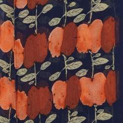 Moschino Black Fruit Print Silk Stole
