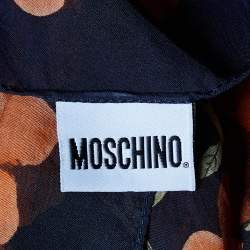 Moschino Black Fruit Print Silk Stole
