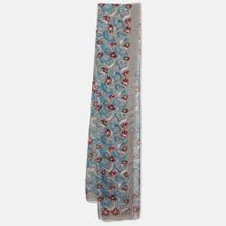 Moschino Larioseta Floral Print Silk Scarf