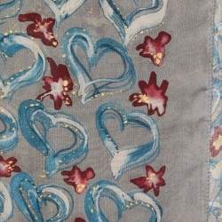 Moschino Larioseta Floral Print Silk Scarf