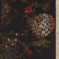 Moschino Larioseta Black Floral Print Silk Scarf 