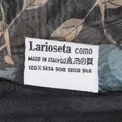 Pre Owned Moschino Multicolor Floral Print Silk Scarf