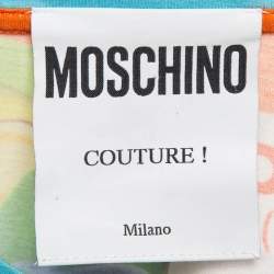 Pre Owned Moschino Multicolor Juice Box Cartoon Print Cotton T-Shirt L