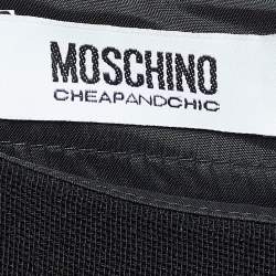 Moschino Black Embellished Crepe Shift Dress M
