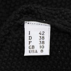 Pre Owned Moschino Black/White Fabric Mini Dress M