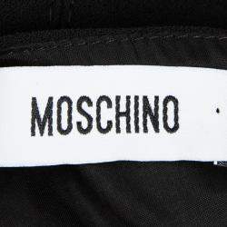 Pre Owned Moschino Black Draped Sleeveless Bow Detail Dress M