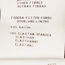 Pre Owned Moschino Black Wool Bow Detail Midi Sheath Dress M