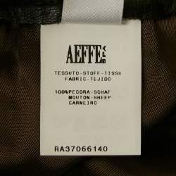 Pre Owned Moschino Brown Leather Flounce Hem Knee Length Skirt L