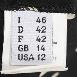 Pre Owned Moschino Black/Cream Polka Dot Print Silk Dress L