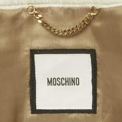 Moschino Beige Metallic Tweed Jacket M