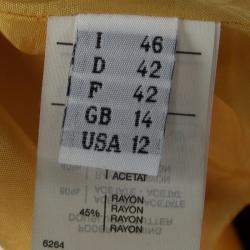 Pre Owned Moschino Couture Yellow Fitted Sleeveless Crop Top L