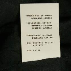 Pre Owned Moschino Cheap & Chic Monochrome Checkered Cotton Coat M