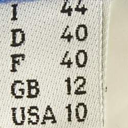 Pre Owned Moschino Blue Wool Knit Button Front Cardigan Dress M