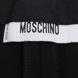 Pre Owned Moschino Black Crepe Trousers M