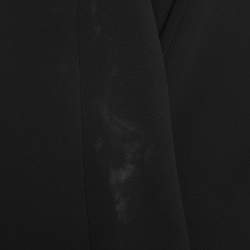 Pre Owned Moschino Black Crepe Trousers M