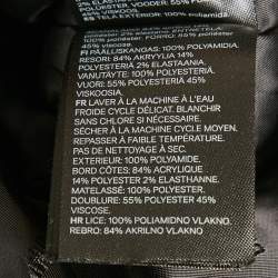 Pre Owned جاكيت موسكينو إكس إتش آند إم أصفر/أسود مطبوع نايلون بسحاب صغير