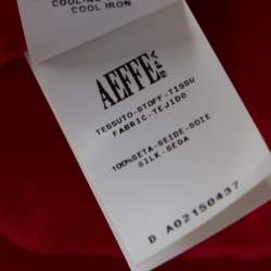 Pre Owned Moschino Red Silk Crepe Bow Detail Sleeveless Dress L