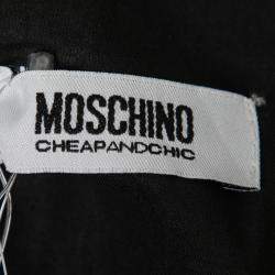 Pre Owned Moschino Cheap and Chic Multicolor Animal Print Cotton Poplin Dress M