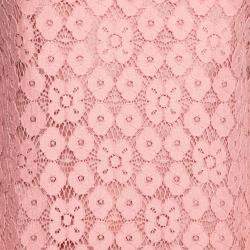 Moschino Cheap and Chic Pink Lace Frilled Sleeve Shift Dress S