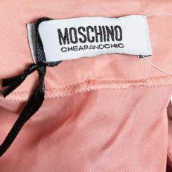 Moschino Cheap and Chic Pink Lace Frilled Sleeve Shift Dress S