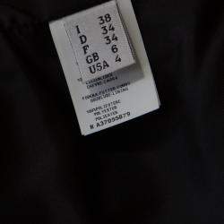 Moschino Cheap and Chic Black Leather Front Zip Corset Top S 