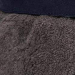 Pre Owned Moschino Cheap and Chic Gray Lamb Fur Leather Lined Belted Gilet S