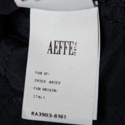 Pre Owned Moschino Cheap and Chic Gray Lamb Fur Leather Lined Belted Gilet S