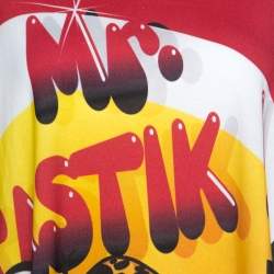 Pre Owned Moschino Couture Multicolor Mr.Funtastik Printed Cotton Oversized T-Shirt Dress M