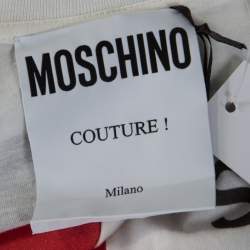 Pre Owned Moschino Couture Multicolor Mr.Funtastik Printed Cotton Oversized T-Shirt Dress M