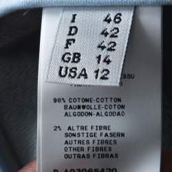 Moschino Blue Light Wash Front Button Detail Straight Cut Jeans L 
