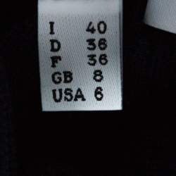 Pre Owned Moschino Navy Blue Rib Knit Wrap Bodice Long Sleeve Midi Dress S