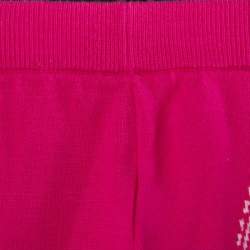 Pre Owned Moschino Couture Pink Wool Biker Optical illusion Mini Skirt M