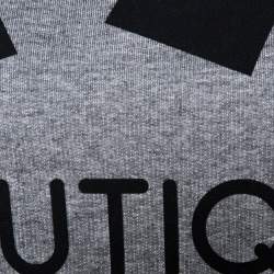 Pre Owned Moschino Boutique Grey Boutique Print Cotton Jumper Dress S