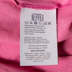 Moschino Pink Cotton Cake Teddy Bear Logo Printed Short Sleeve T-Shirt XS