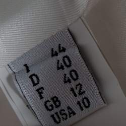 Pre Owned Moschino Couture Multicolored Printed Textured Silk Sleeveless Dress M