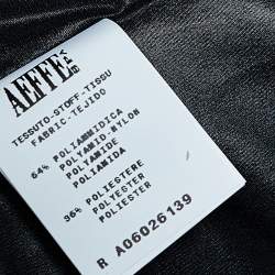 Pre Owned Moschino Cheap and Chic Black Synthetic Oversized Collar Detail Short Sleeve Jacket M