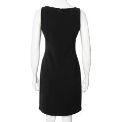 Pre Owned Boutique Moschino Black Violin Embroidered Sleeveless Sheath Dress M