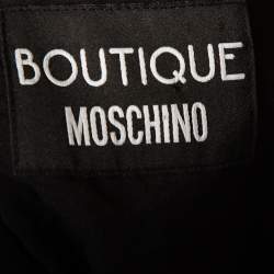 Pre Owned Boutique Moschino Black Violin Embroidered Sleeveless Sheath Dress M