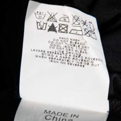 Pre Owned Moschino Black Silk Pearl Embellished Sleeveless Dress M