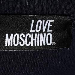Pre Owned Moschino Navy Blue Kid's Painting Embroidered Cotton T-Shirt M