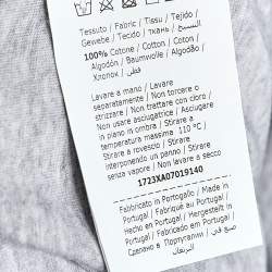 Pre Owned Moschino Grey Shopaholic Mouse Printed Cotton T-Shirt L