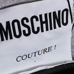 Pre Owned Moschino Grey Shopaholic Mouse Printed Cotton T-Shirt L